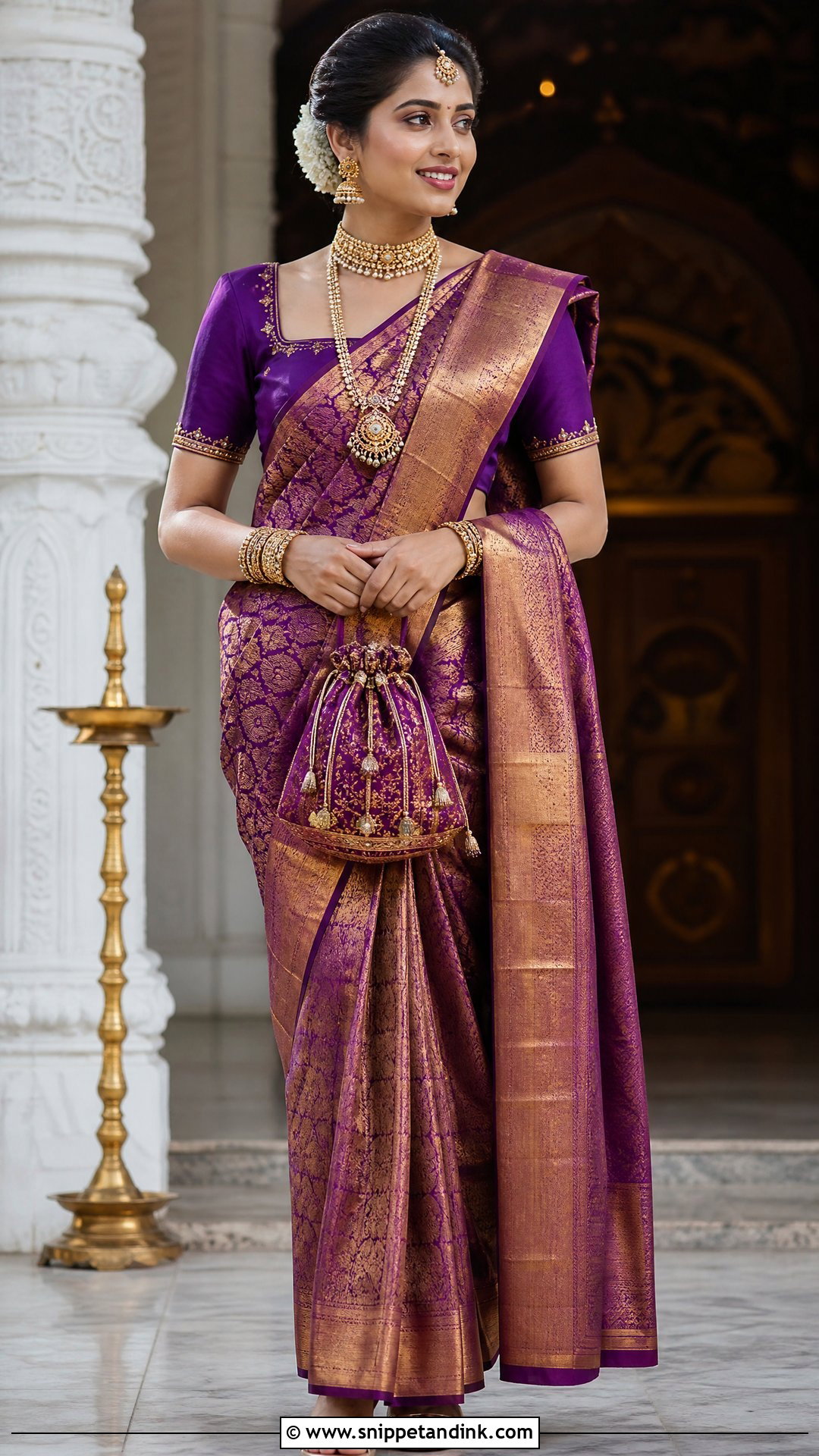 Bridal Aari Work Blouse With Square Neck - Snippet and Ink - 20 Simple Bridal Aari Work Blouse Design Ideas