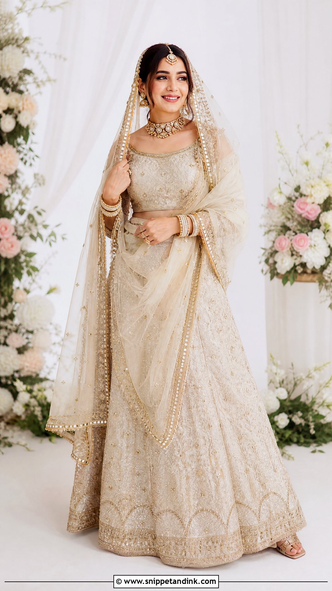 Bridal Aari Work Dupatta - Snippet and Ink - 25 Bridal Aari Work Ideas