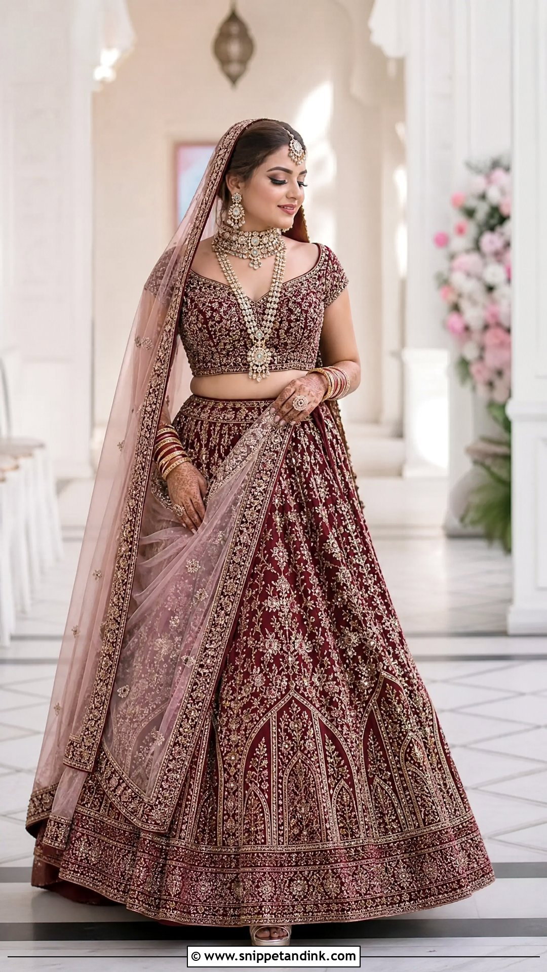 Bridal Aari Work Lehenga Choli - Snippet and Ink - 25 Bridal Aari Work Ideas
