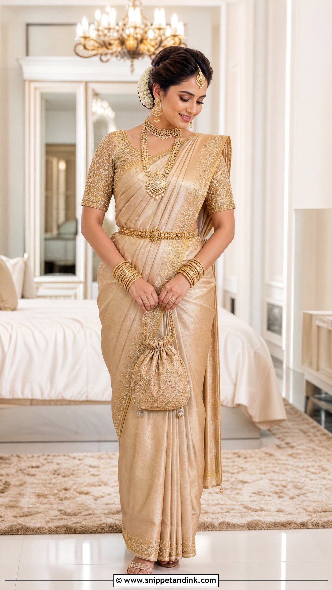 Bridal Aari Work Potli Bag Outfit - Snippet and Ink - 25 Bridal Aari Work Ideas