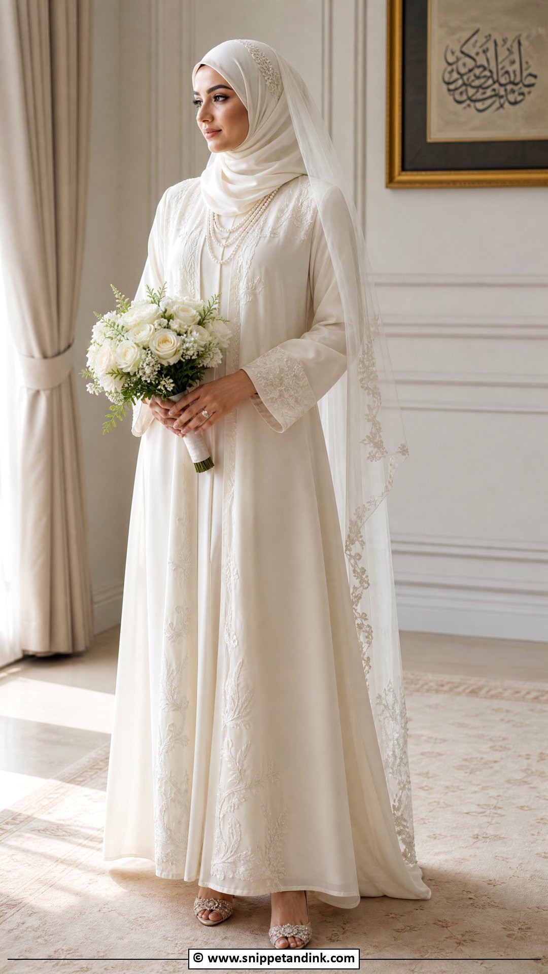 Bridal Abaya Hijab Bride - Snippet and Ink - 35 Hijab Bride Ideas