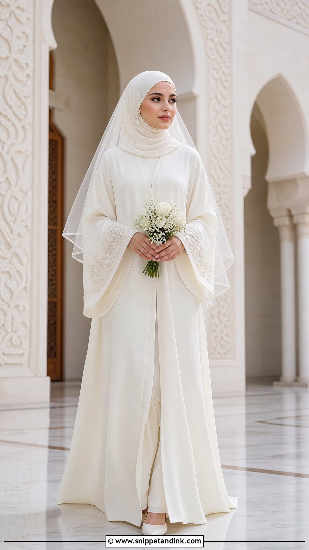 Bridal Abaya Hijabi Wedding Gown - Snippet and Ink - 20 Hijabi Wedding Dress Gowns