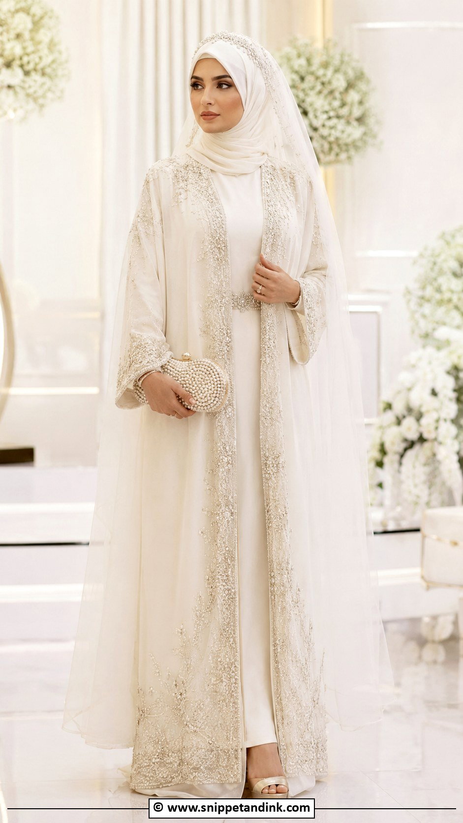 Bridal Abaya Muslim Wedding Dress - Snippet and Ink - 30 Muslim Wedding Dresses