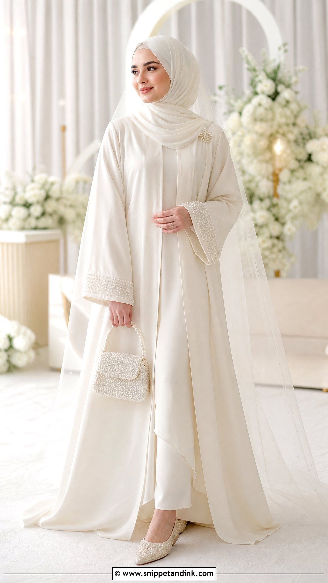 Bridal Abaya Wedding Dress With Hijab - Snippet and Ink - 20 Wedding Dresses with Hijab