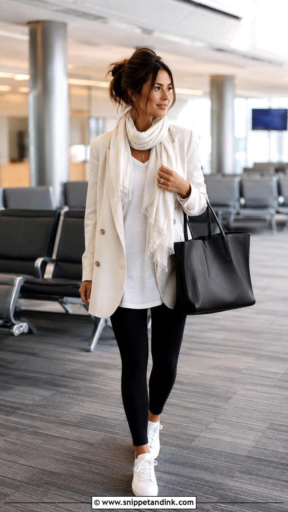 Bridal Airport Blazer And Leggings - Snippet and Ink - 20 Bridal Airport Outfit Ideas