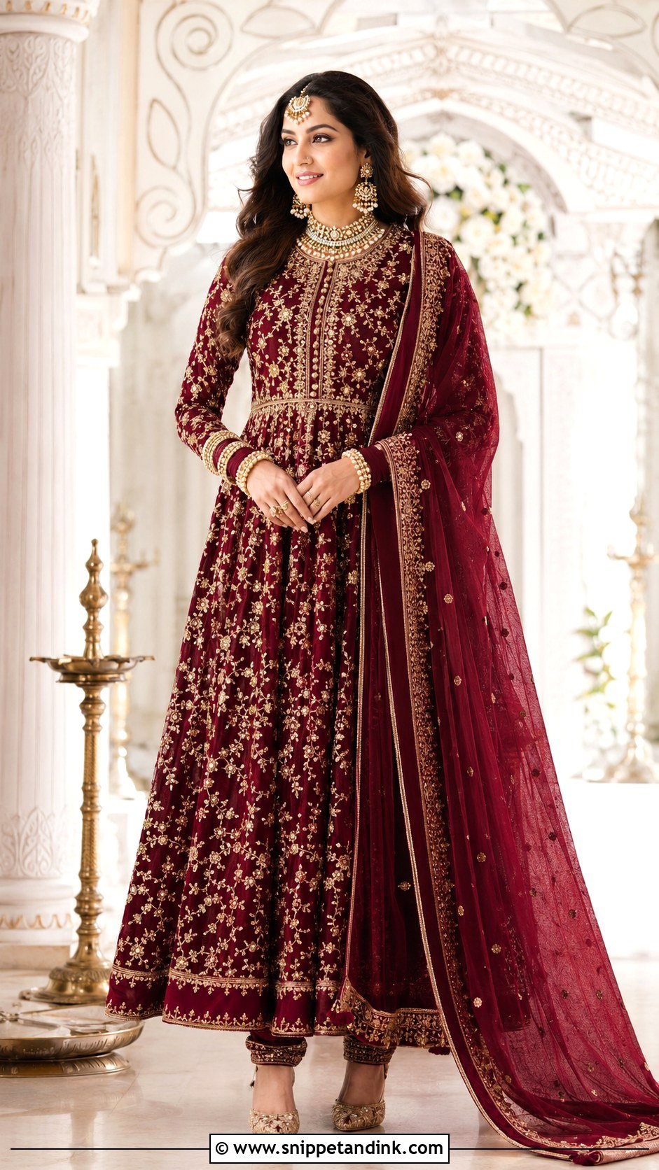 Bridal Anarkali Look - Snippet and Ink - 25 New Indian Bride Look Ideas