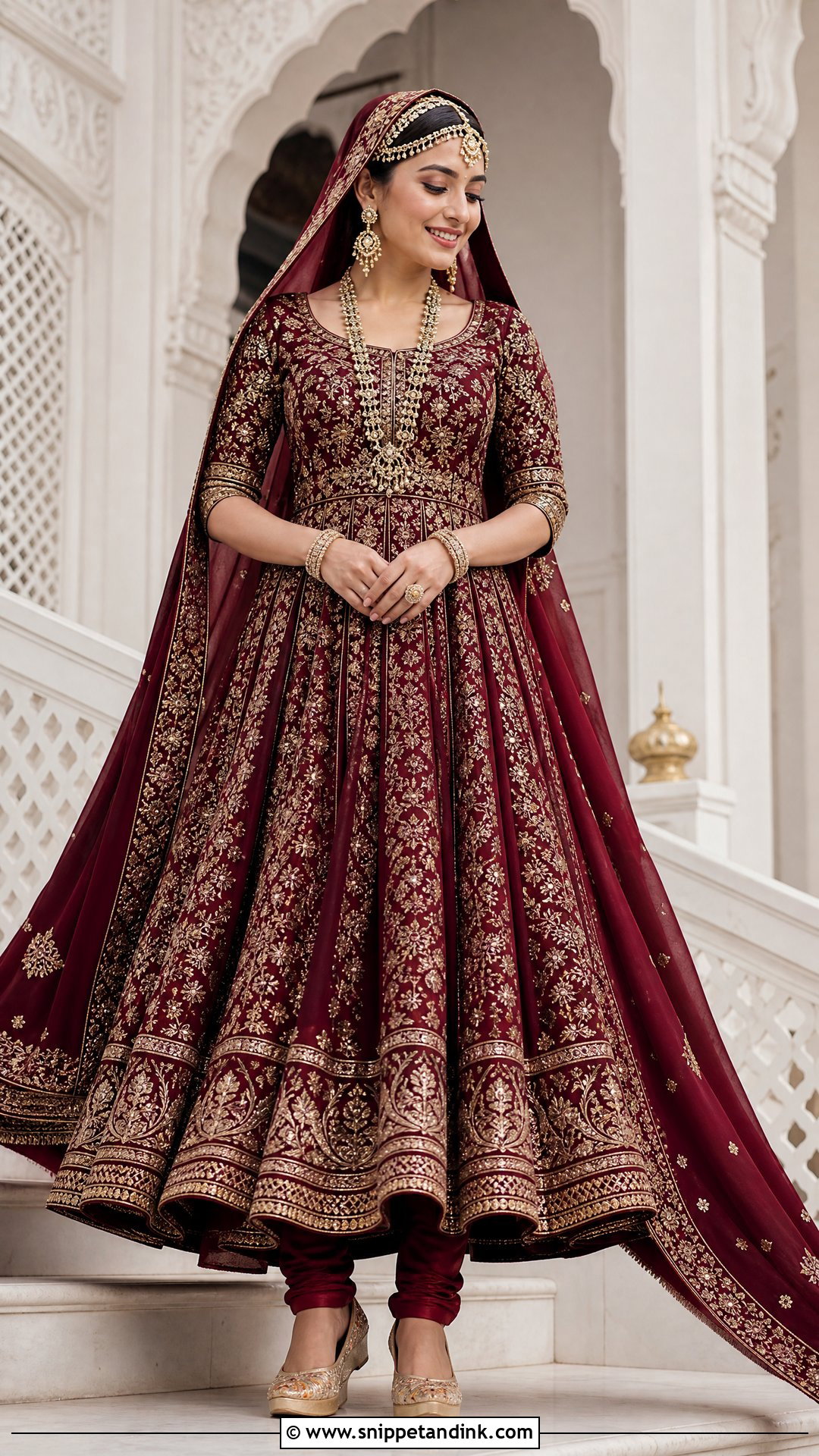 Bridal Anarkali Suit - Snippet and Ink - 20 Indian Wedding Bridal Outfits