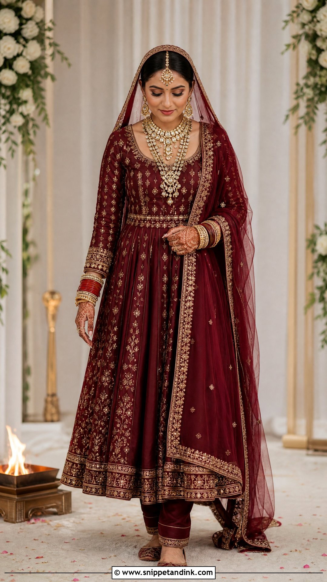 Bridal Anarkali for Phera - Snippet and Ink - 20 Phera Outfit Bride Ideas