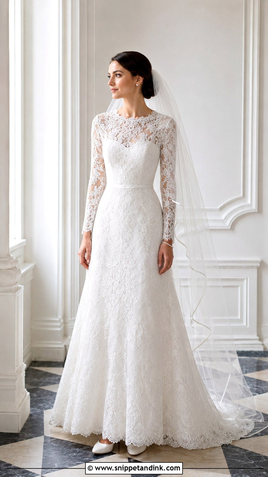 Bridal Atelier Long Sleeve Lace Gown - Snippet and Ink - 20 Bridal Atelier Ideas