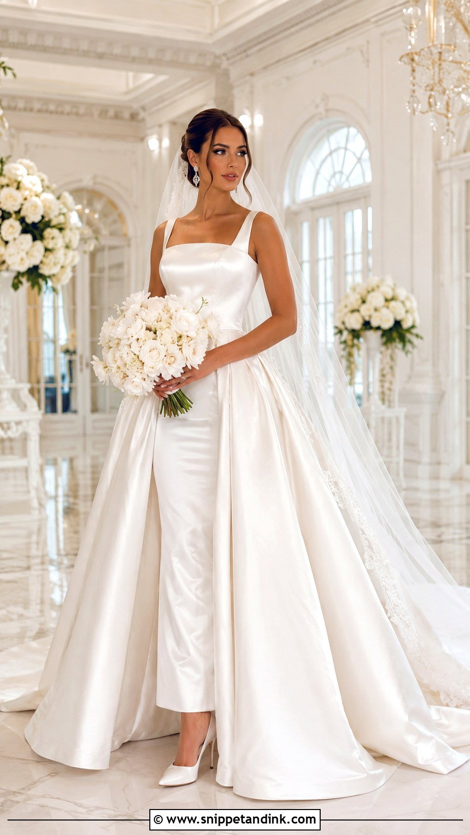 Bridal Ball Gown With Detachable Overskirt - Snippet and Ink - 20 Bridal Ball Gowns