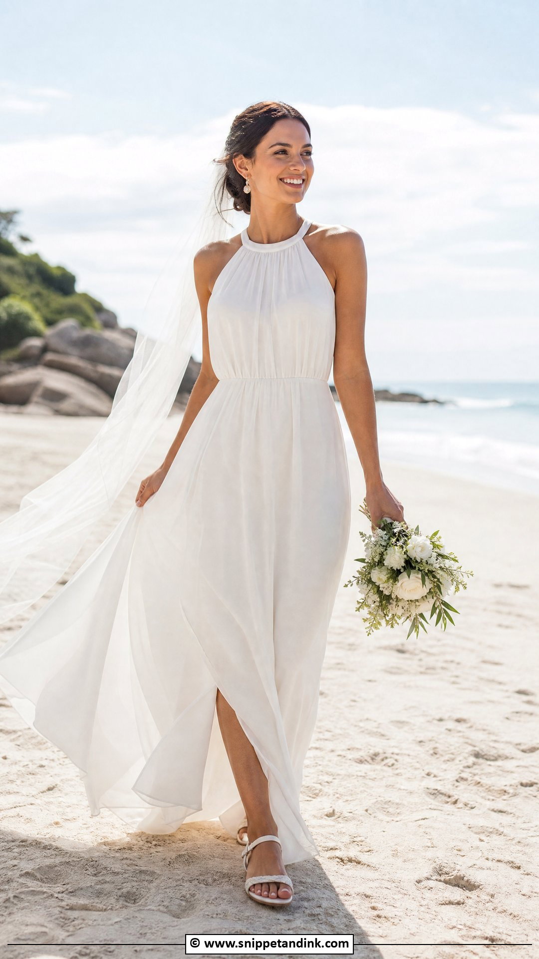 Bridal Beach Dress Outfit - Snippet and Ink - 35 Bridal Outfits