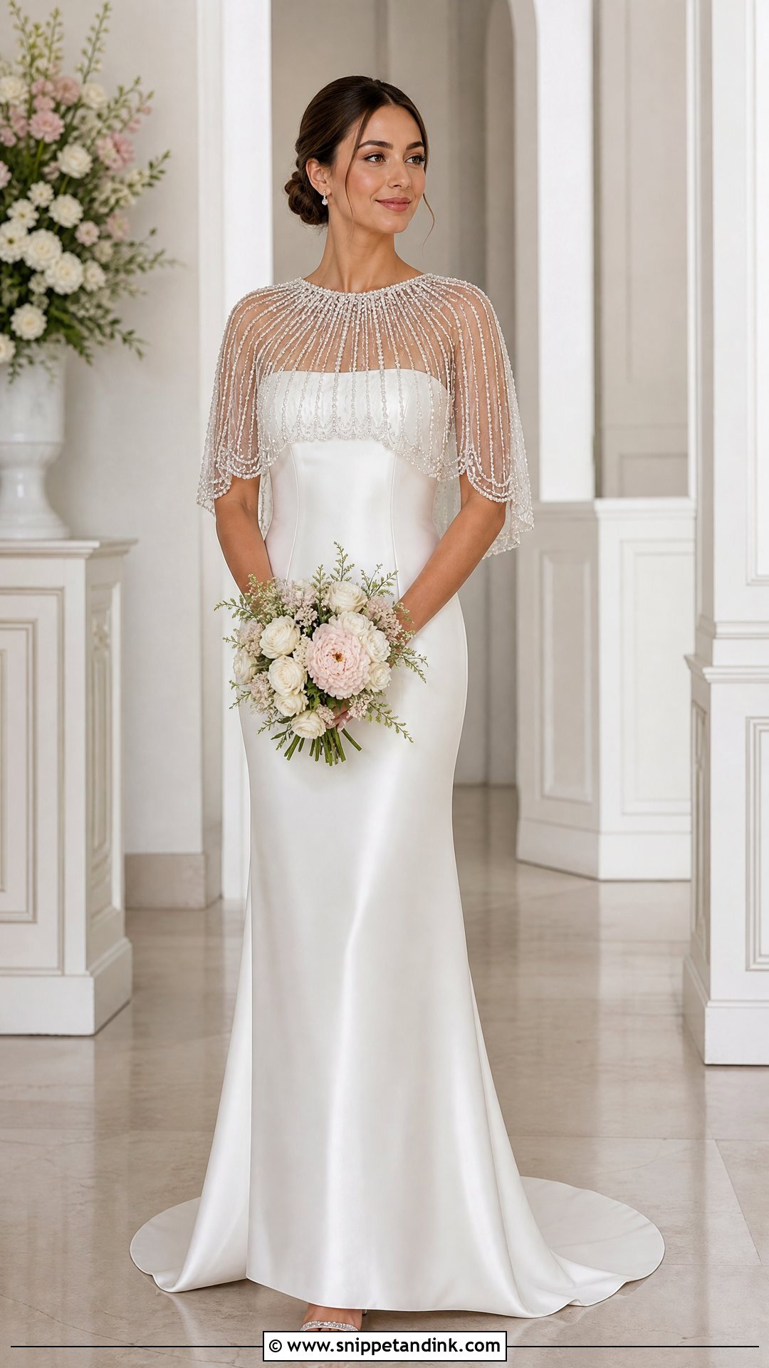 Bridal Beaded Capelet - Snippet and Ink - 25 Bridal Cover Up Ideas