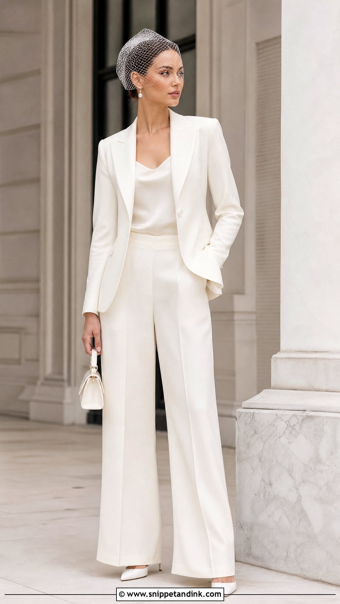 Bridal Blazer And Tailored Pants Wedding Dress Separates - Snippet and Ink - 20 Wedding Dress Separates Ideas