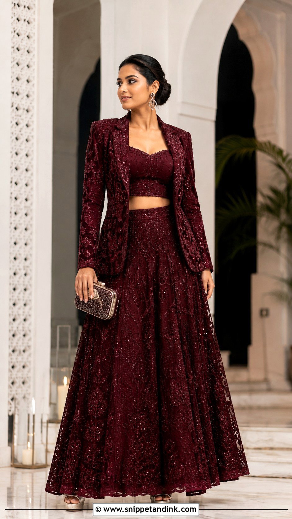 Bridal Blazer Lehenga - Snippet and Ink - 20 Indo Western Bridal Outfits