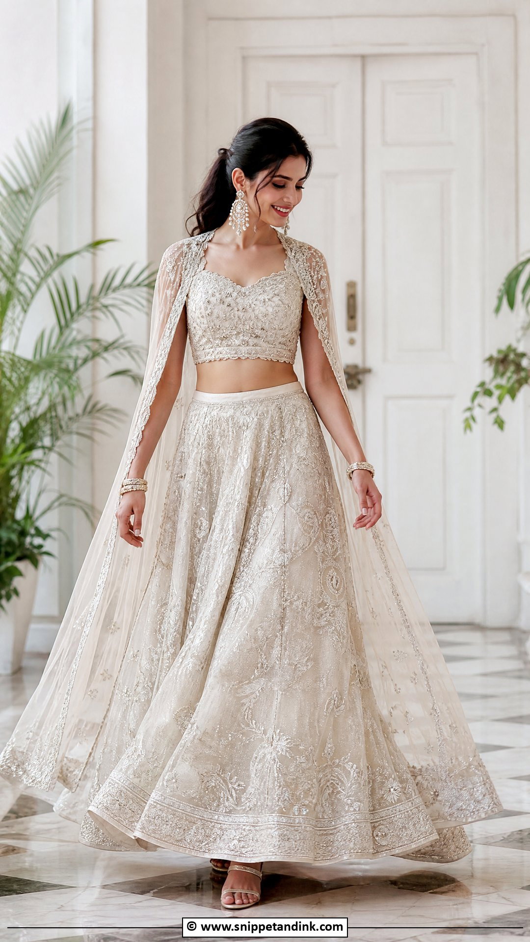 Bridal Blouse With Cape - Snippet and Ink - 35 Bridal Blouse Ideas