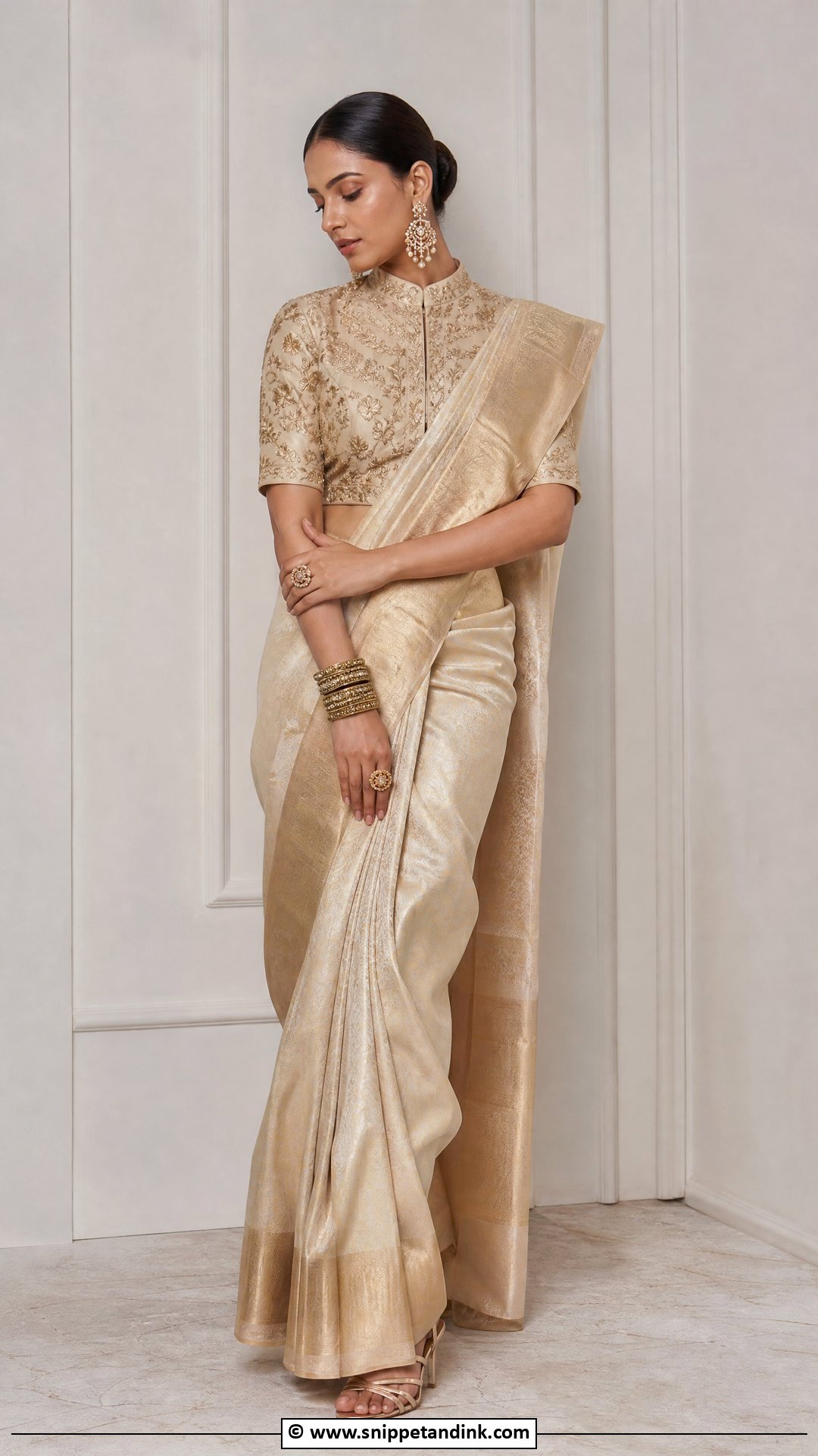 Bridal Blouse With Collar Neck - Snippet and Ink - 35 Bridal Blouse Ideas