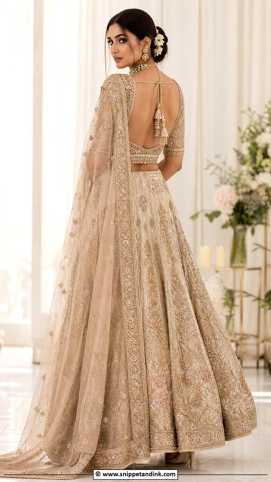 Bridal Blouse With Deep Back - Snippet and Ink - 35 Bridal Blouse Ideas
