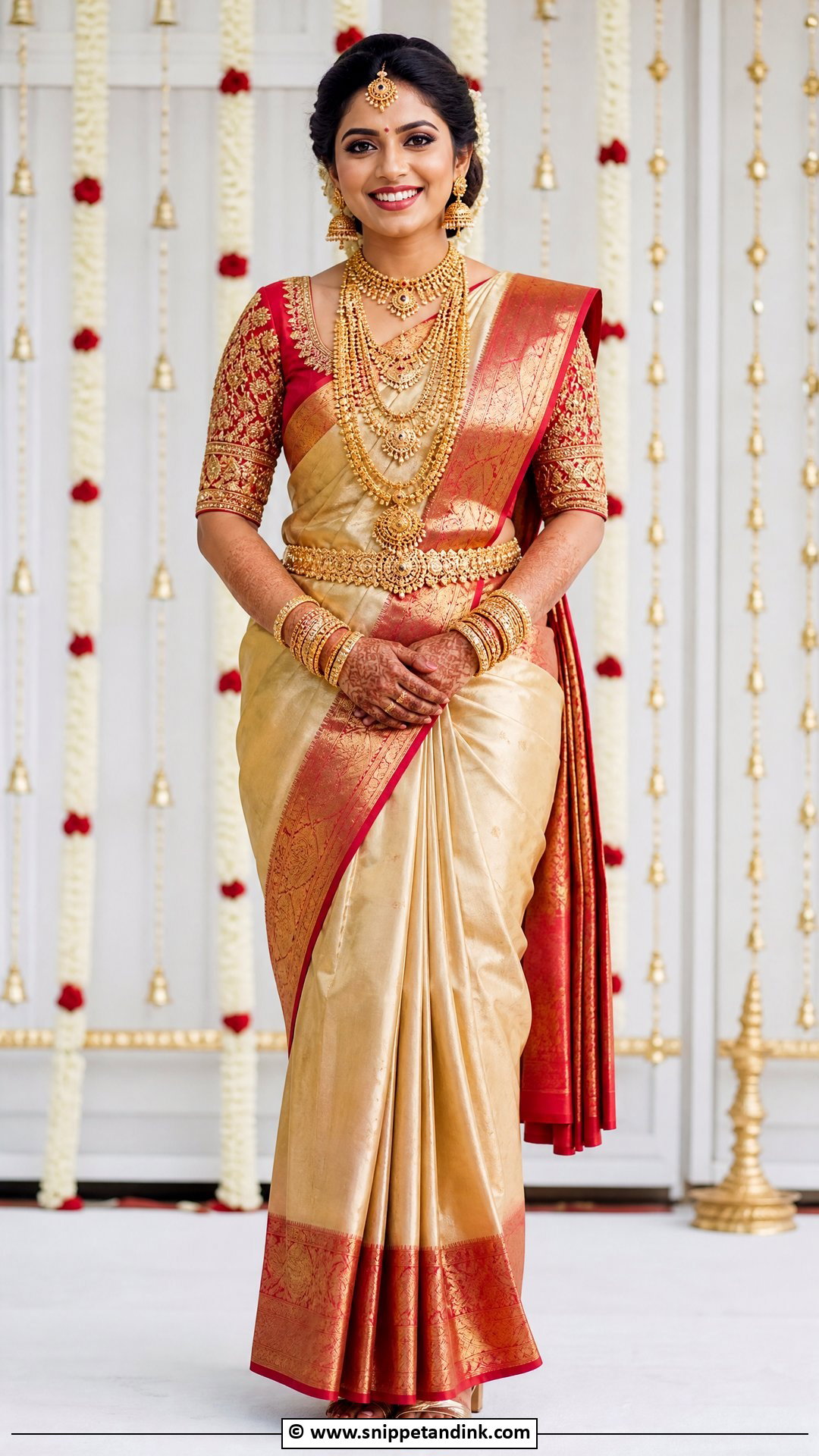 Bridal Blouse With Elbow Sleeves - Snippet and Ink - 35 Bridal Blouse Ideas