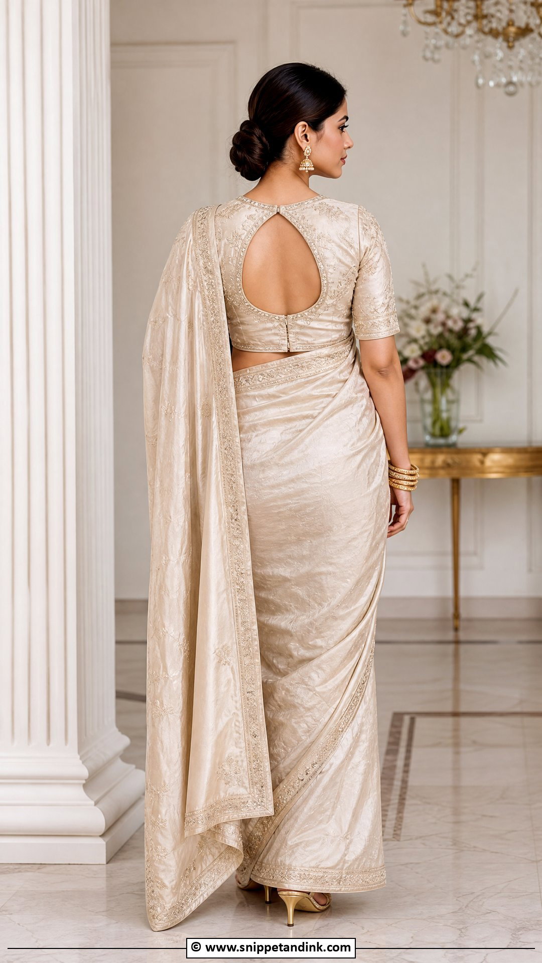 Bridal Blouse With Keyhole Back - Snippet and Ink - 35 Bridal Blouse Ideas