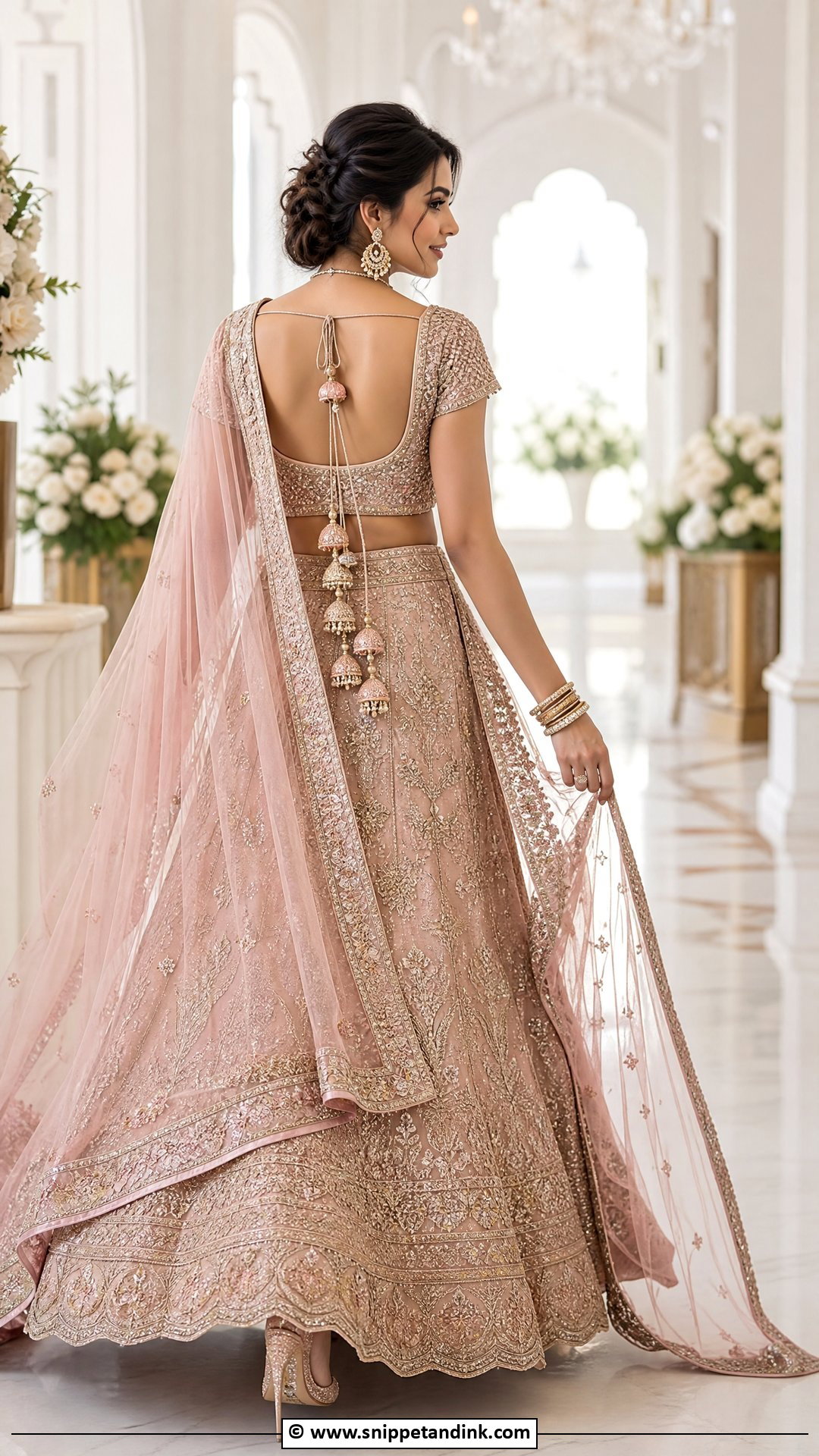 Bridal Blouse With Latkan Back - Snippet and Ink - 35 Bridal Blouse Ideas