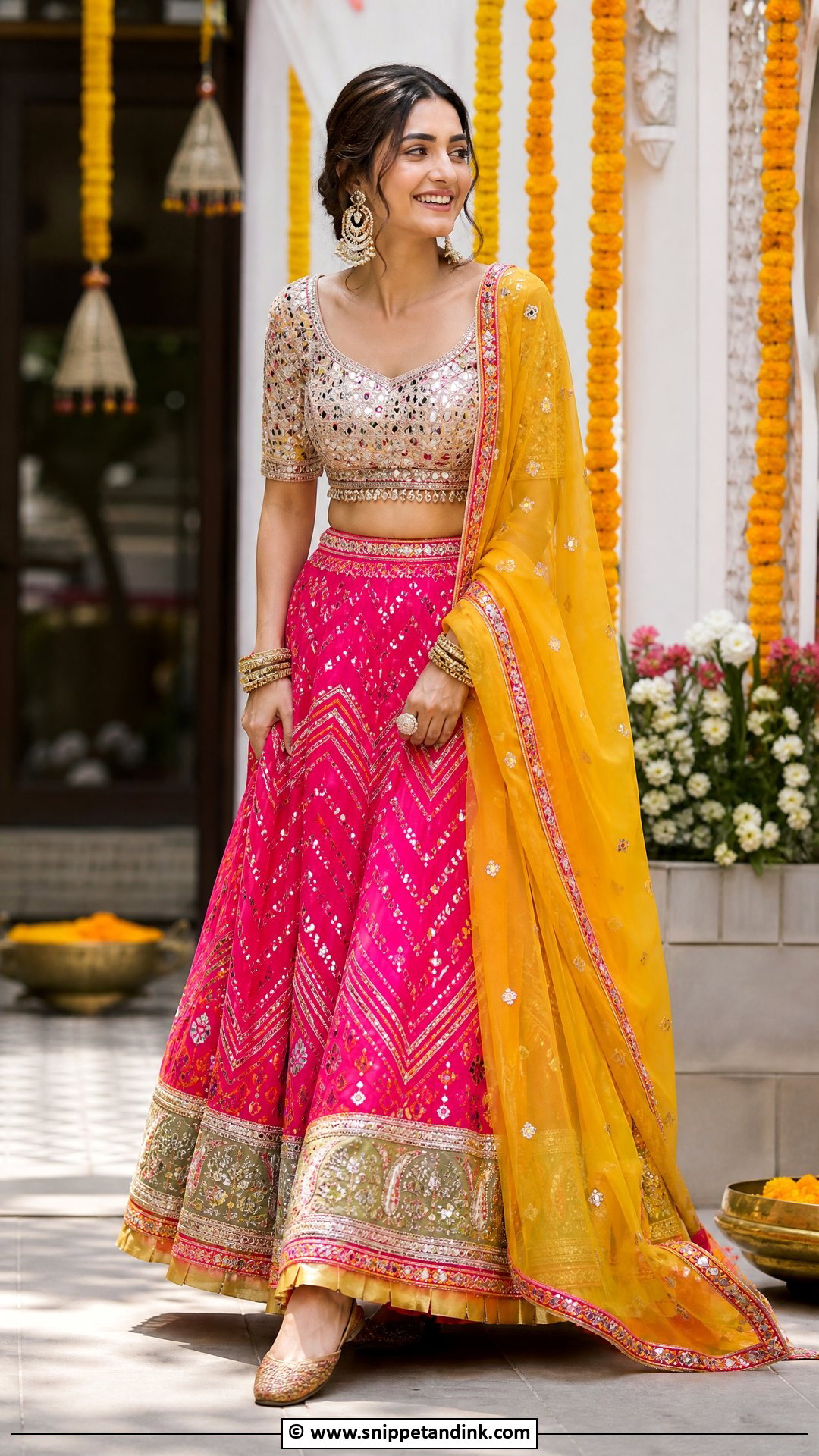 Bridal Blouse With Mirror Work - Snippet and Ink - 35 Bridal Blouse Ideas