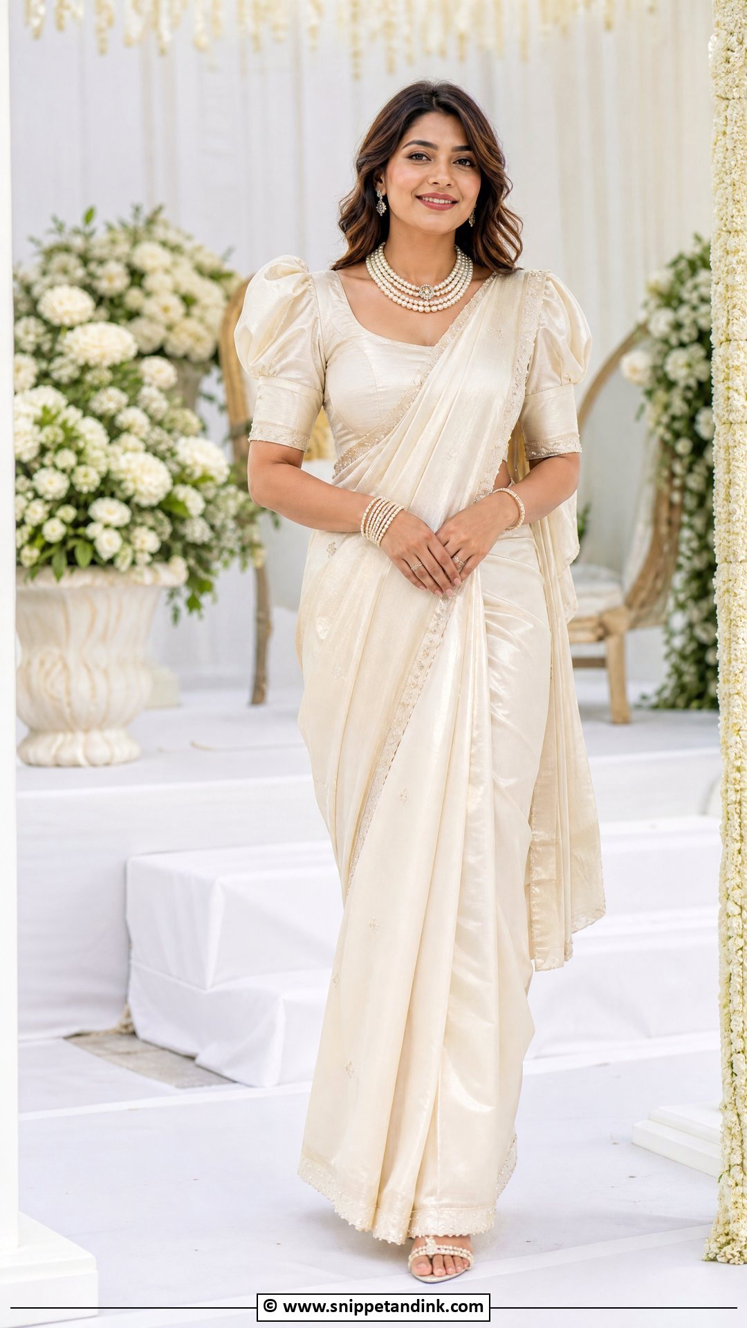 Bridal Blouse With Puff Sleeves - Snippet and Ink - 35 Bridal Blouse Ideas