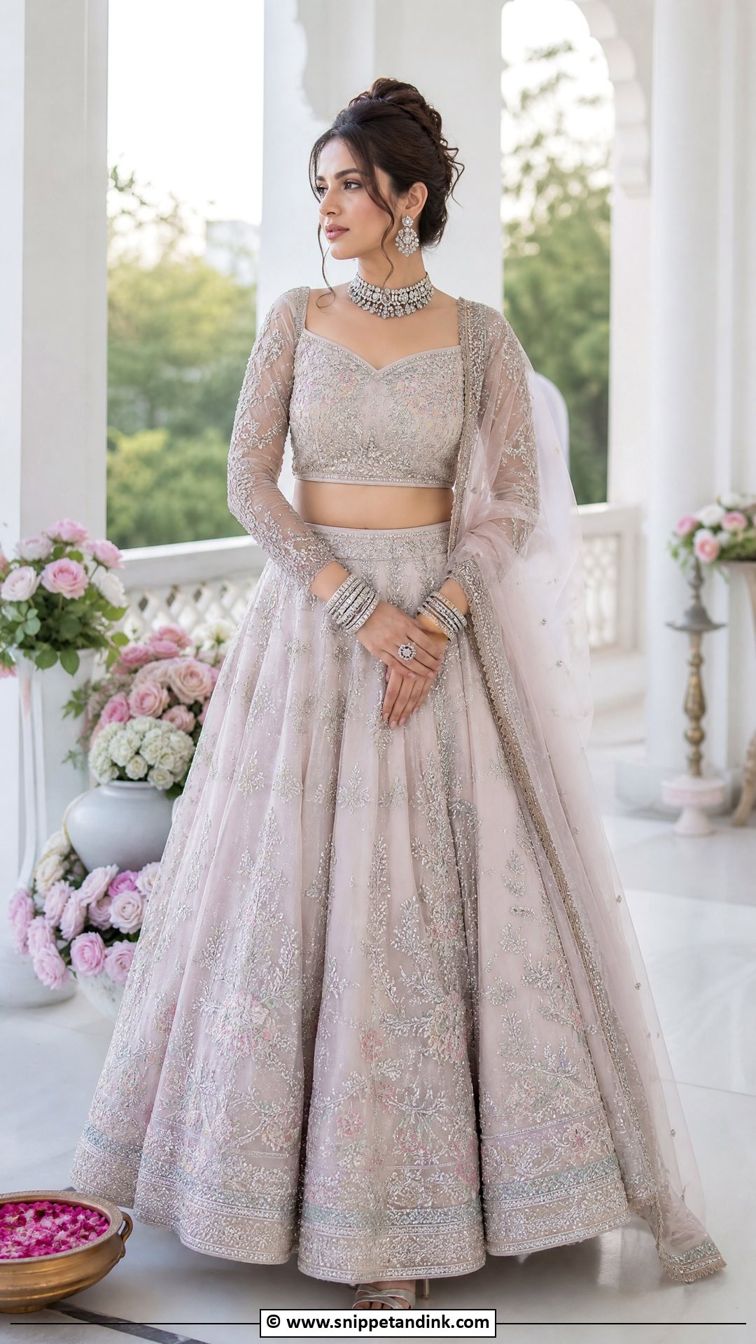 Bridal Blouse With Sheer Sleeves - Snippet and Ink - 35 Bridal Blouse Ideas