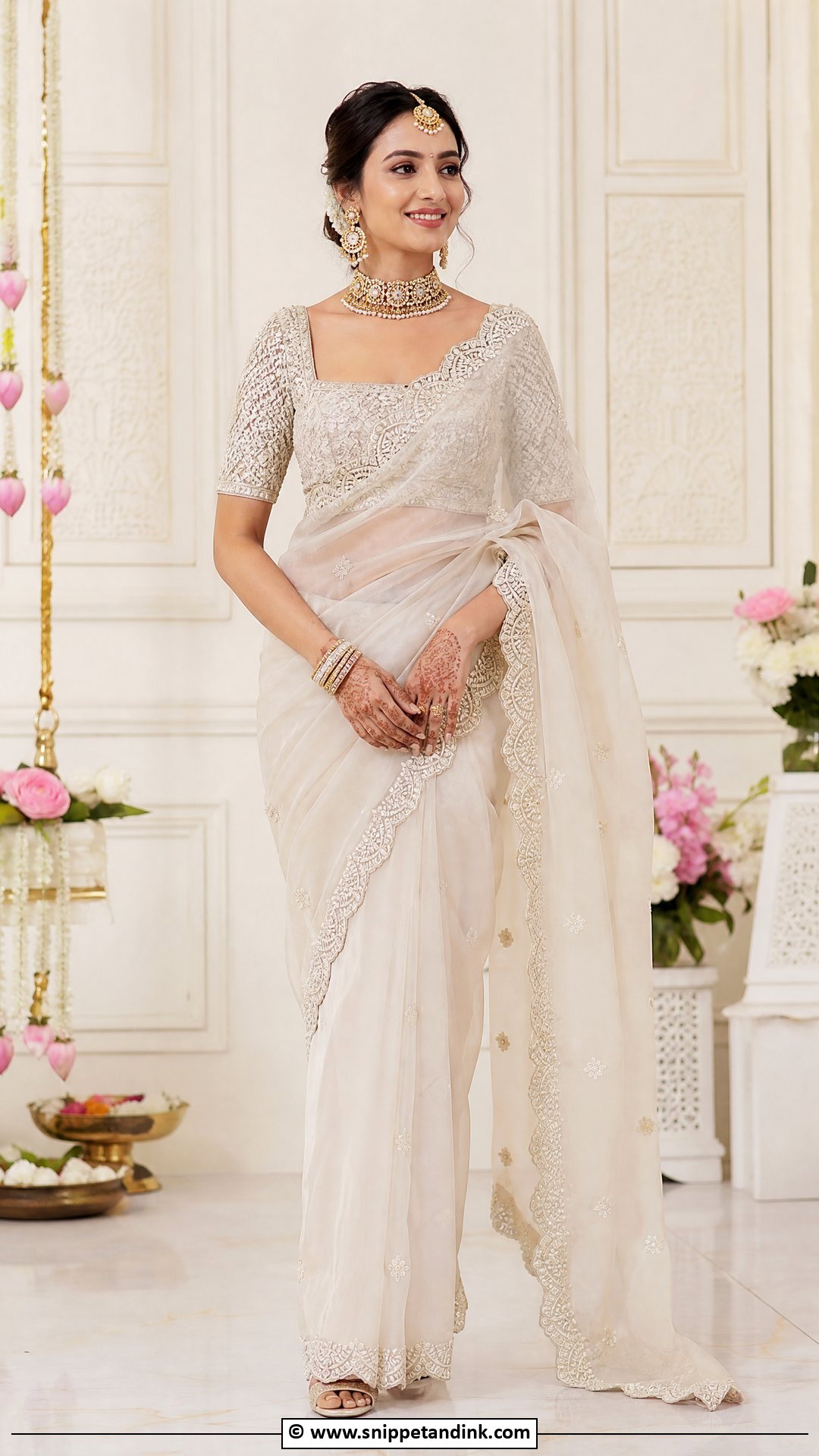 Bridal Blouse With Square Neck - Snippet and Ink - 35 Bridal Blouse Ideas