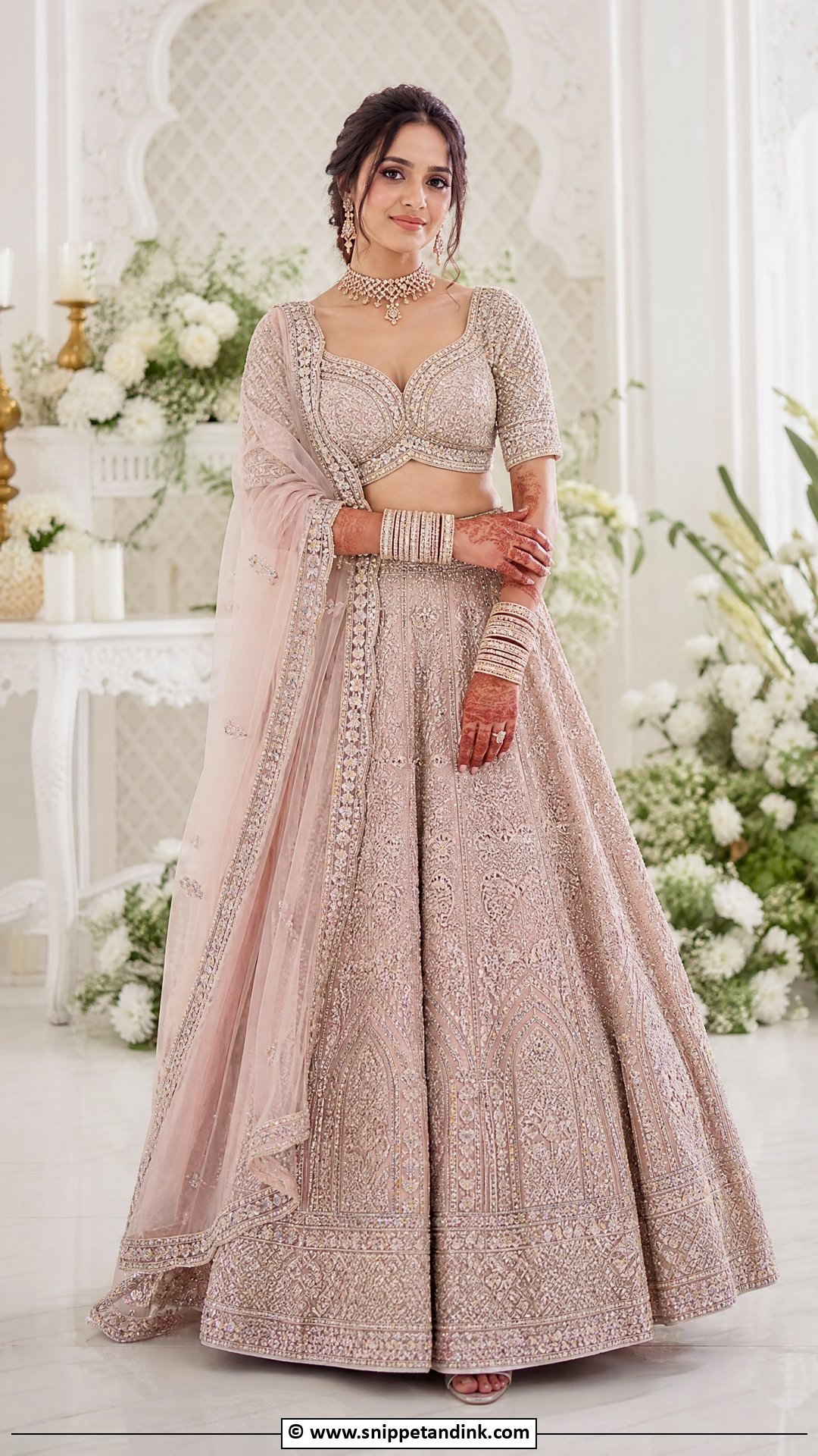 Bridal Blouse With Sweetheart Neck - Snippet and Ink - 35 Bridal Blouse Ideas