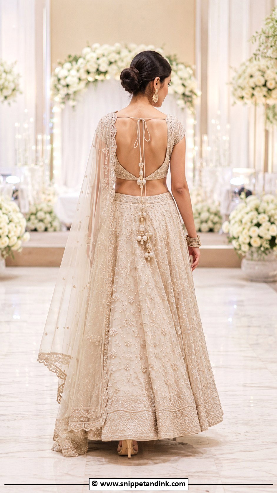 Bridal Blouse With Tassel Back - Snippet and Ink - 30 Bride Blouse Designs