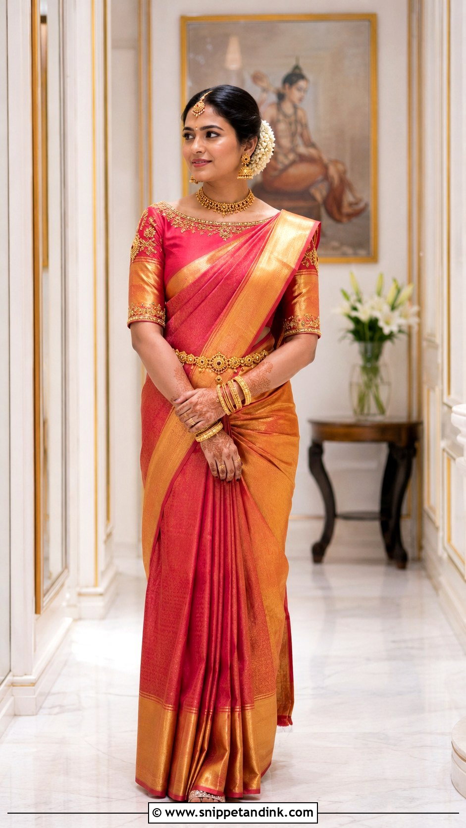 Bridal Boat Neck Aari Work Blouse Design - Snippet and Ink - 25 Bride Aari Work Blouse Design Ideas