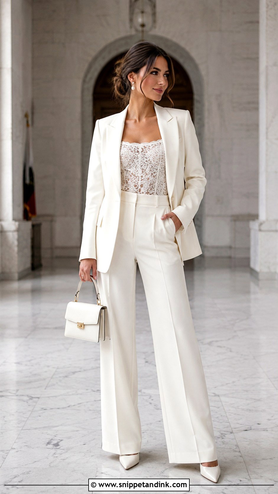Bridal Bodysuit With Blazer And Trousers - Snippet and Ink - 20 Bridal Bodysuit Ideas