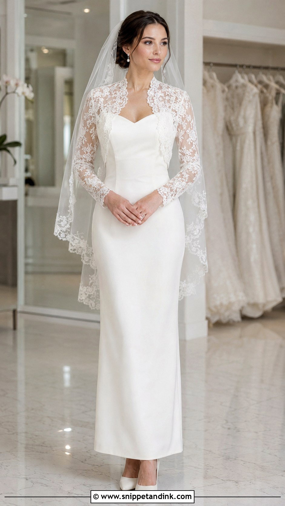 Bridal Bolero Over a Wedding Dress - Snippet and Ink - 20 Adding Sleeves to Wedding Dress