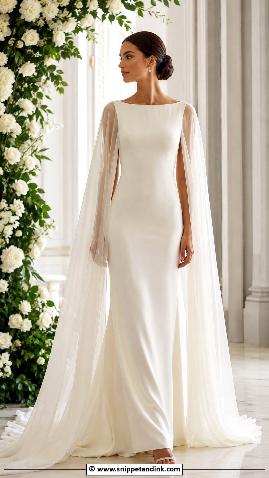 Bridal Cape Dress - Snippet and Ink - 30 Alternative Wedding Dress Ideas