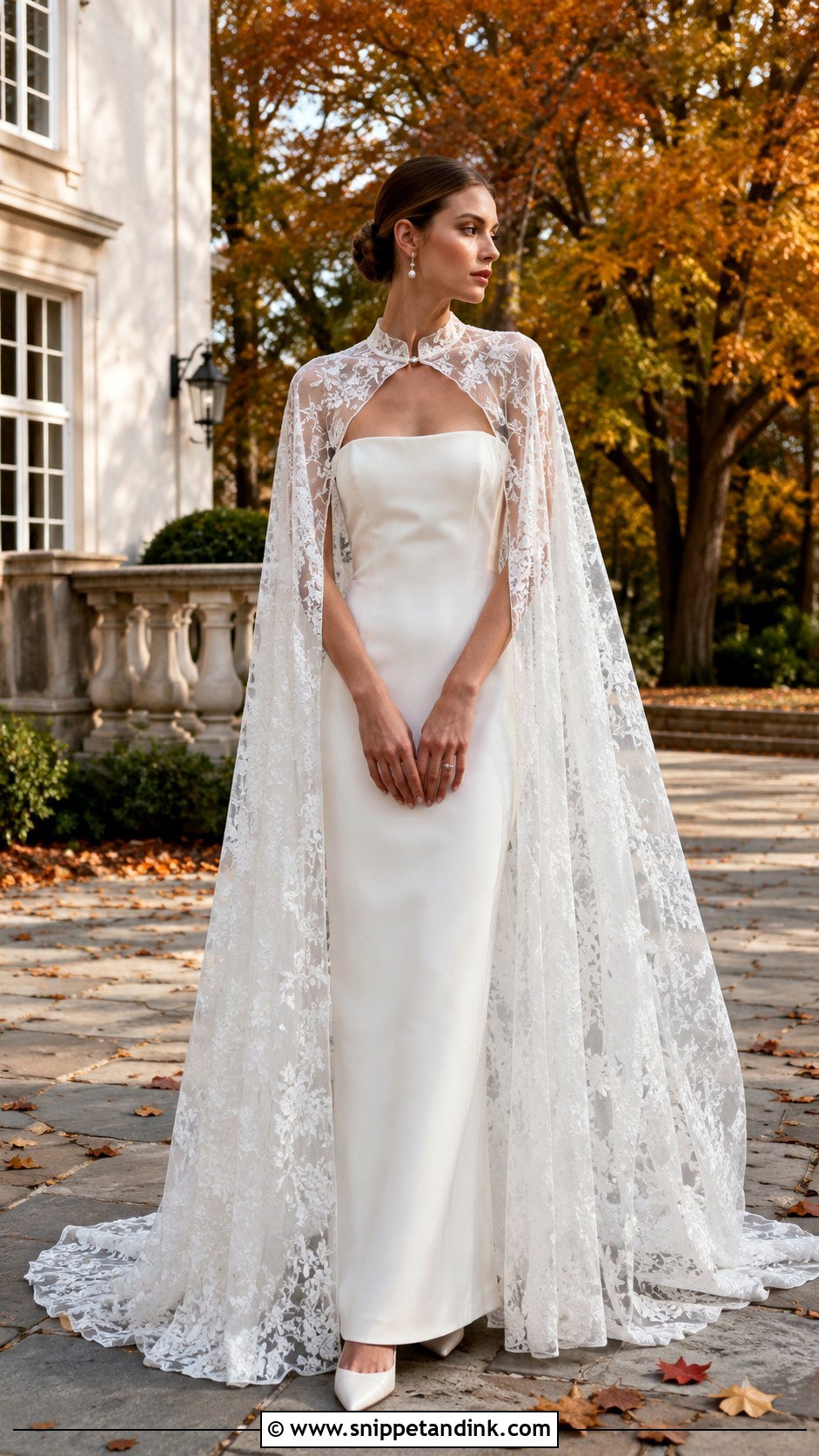 Bridal Cape Fall Bridal Dress - Snippet and Ink - 20 Fall Bridal Dresses