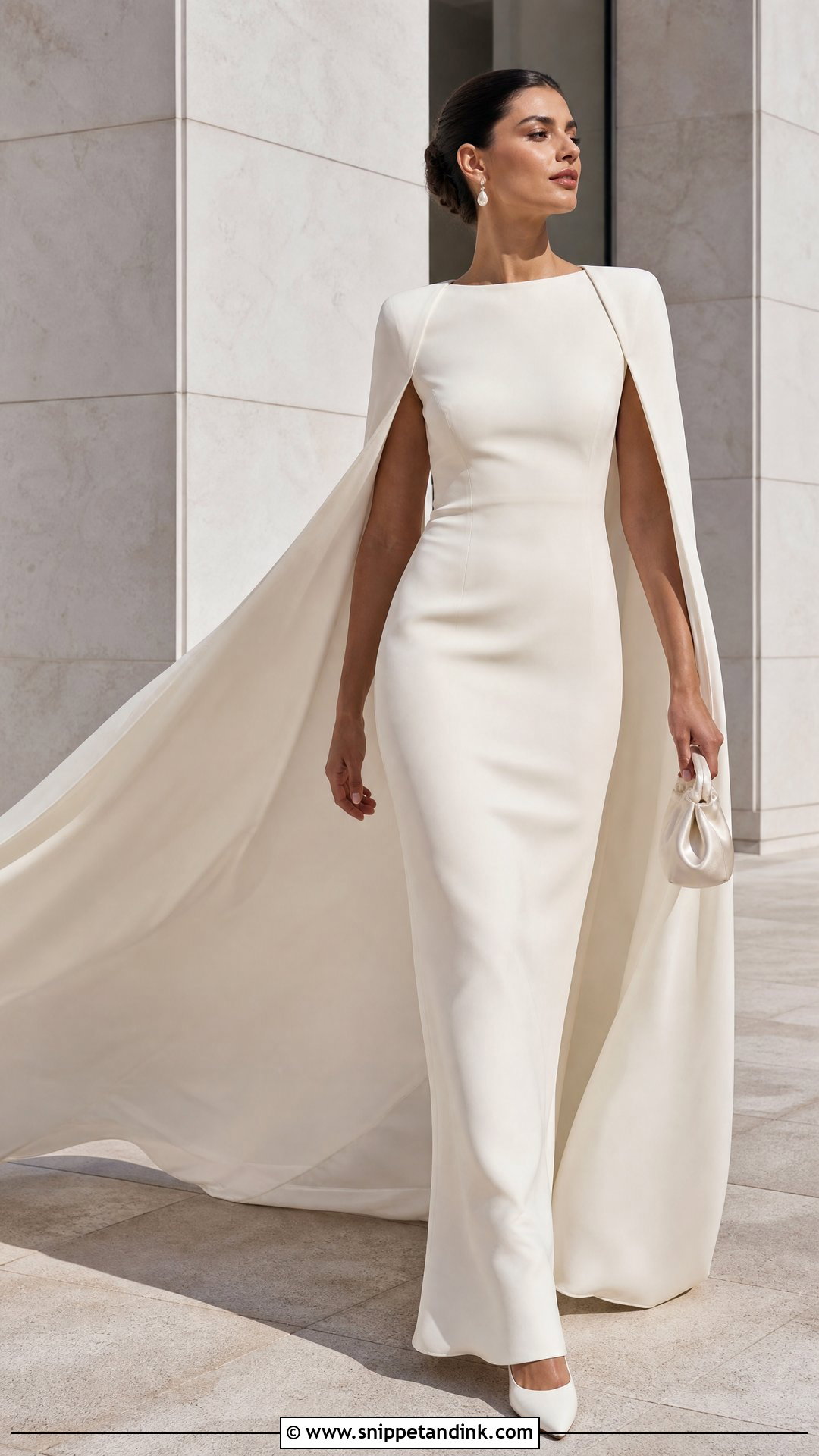 Bridal Cape Gown - Snippet and Ink - 20 Bridal Women Ideas