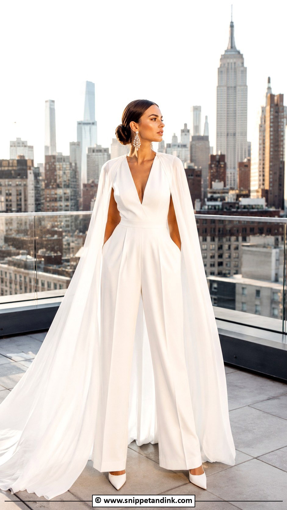Bridal Cape Jumpsuit - Snippet and Ink - 30 Alternative Wedding Dress Ideas