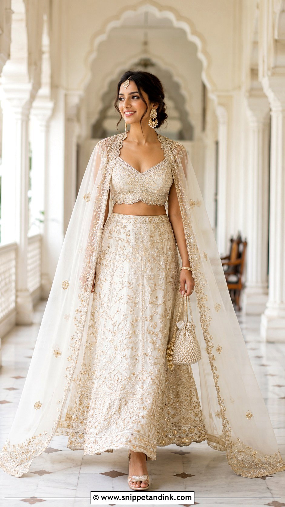 Bridal Cape Lehenga - Snippet and Ink - 20 Indo Western Bridal Outfits