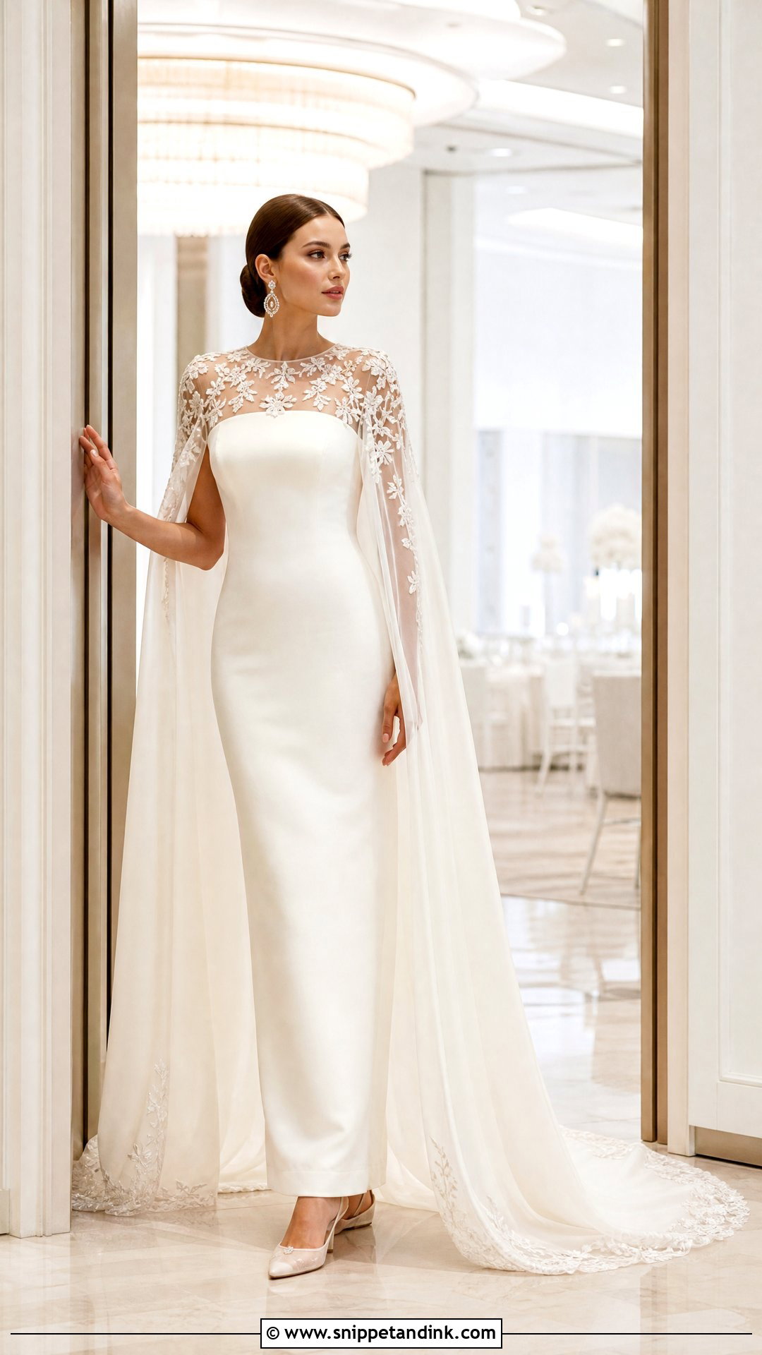 Bridal Cape Sleeve Wedding Dress - Snippet and Ink - 20 Zuhair Murad Bridal Elie Saab Wedding Dresses