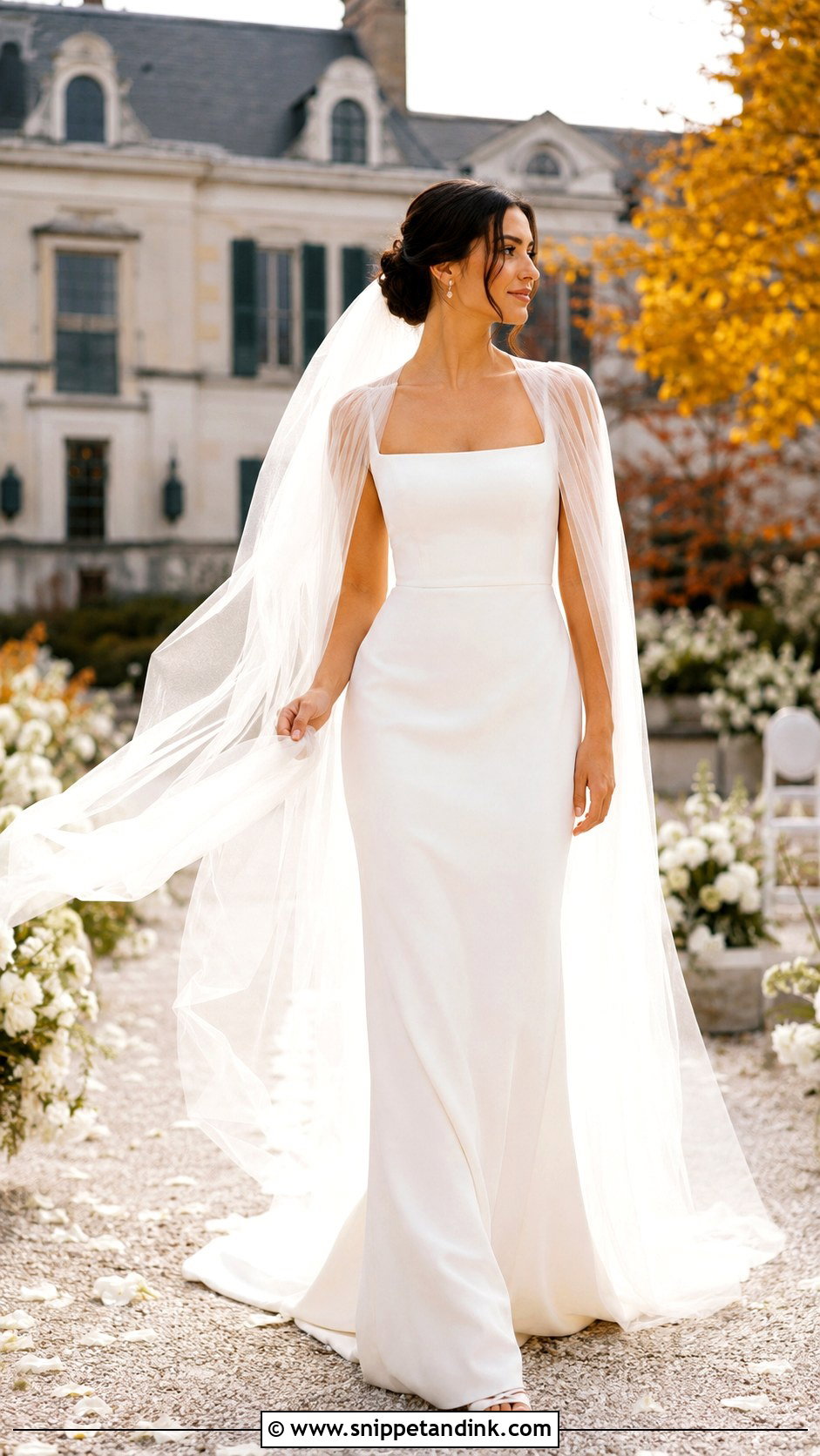 Bridal Cape Wedding Dress - Snippet and Ink - 25 Fall Wedding Dresses Bride