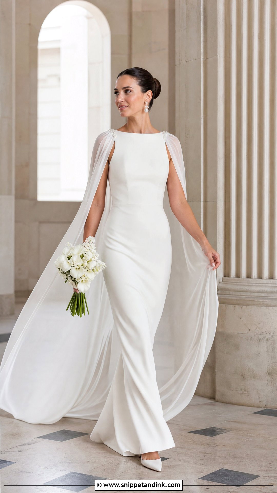 Bridal Cape Wedding Dress - Snippet and Ink - 20 Wedding Vogue Ideas