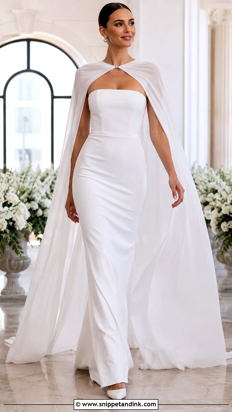 Bridal Cape Wedding Dress Topper - Snippet and Ink - 30 Wedding Dress Topper Ideas
