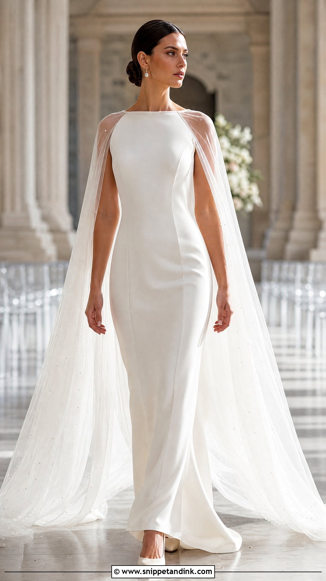 Bridal Cape Wedding Look - Snippet and Ink - 20 Wedding Lookbook Ideas