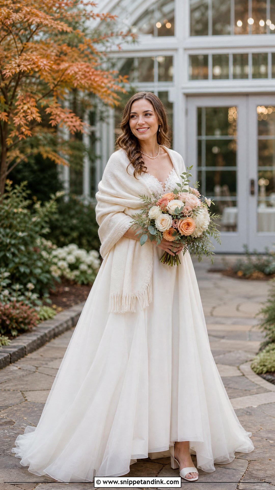 Bridal Cashmere Shawl - Snippet and Ink - 25 Bridal Cover Up Ideas