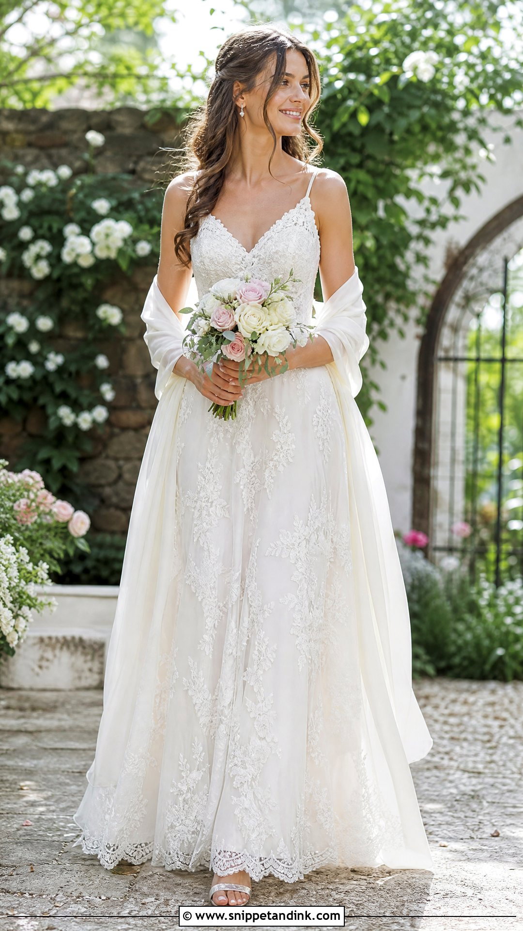 Bridal Chiffon Wrap - Snippet and Ink - 25 Bridal Cover Up Ideas