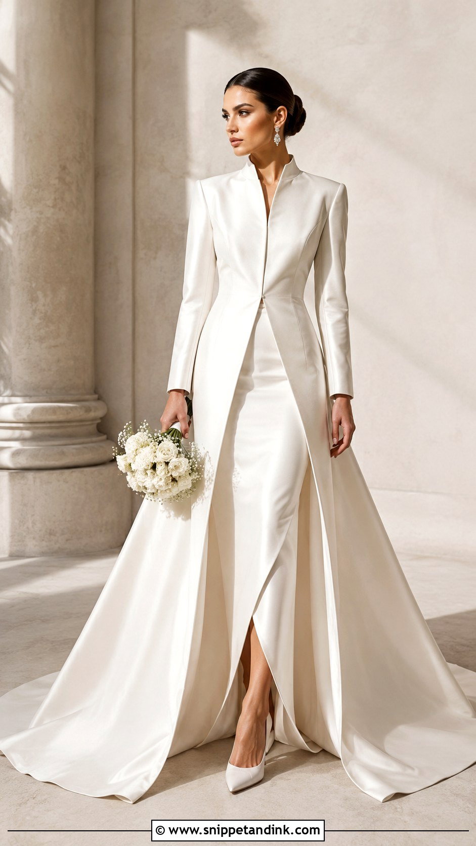 Bridal Coat With Detachable Train - Snippet and Ink - 25 Bridal Coat Ideas