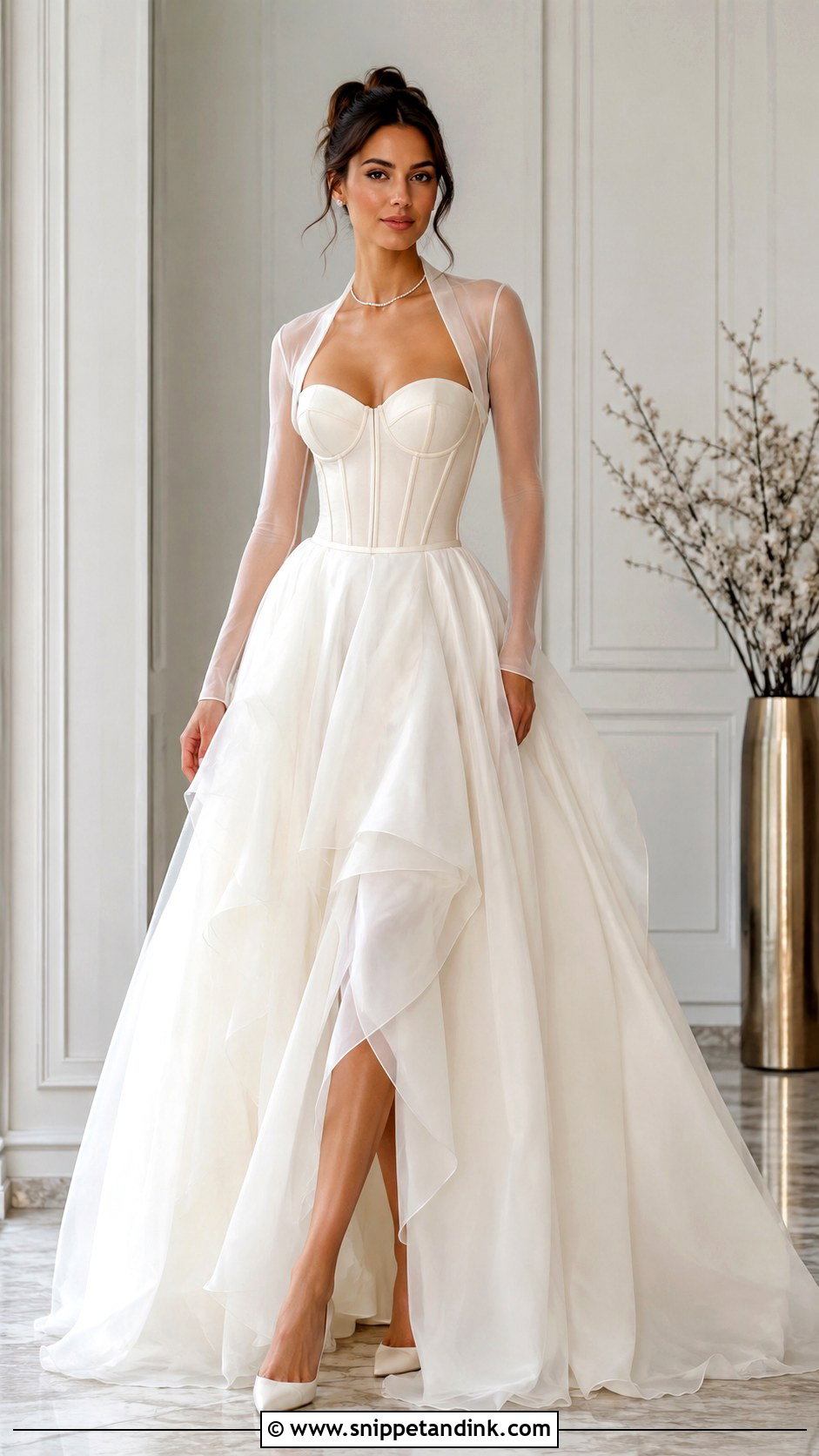Bridal Corset And Maxi Skirt Wedding Outfit - Snippet and Ink - 20 Unique Wedding Outfits