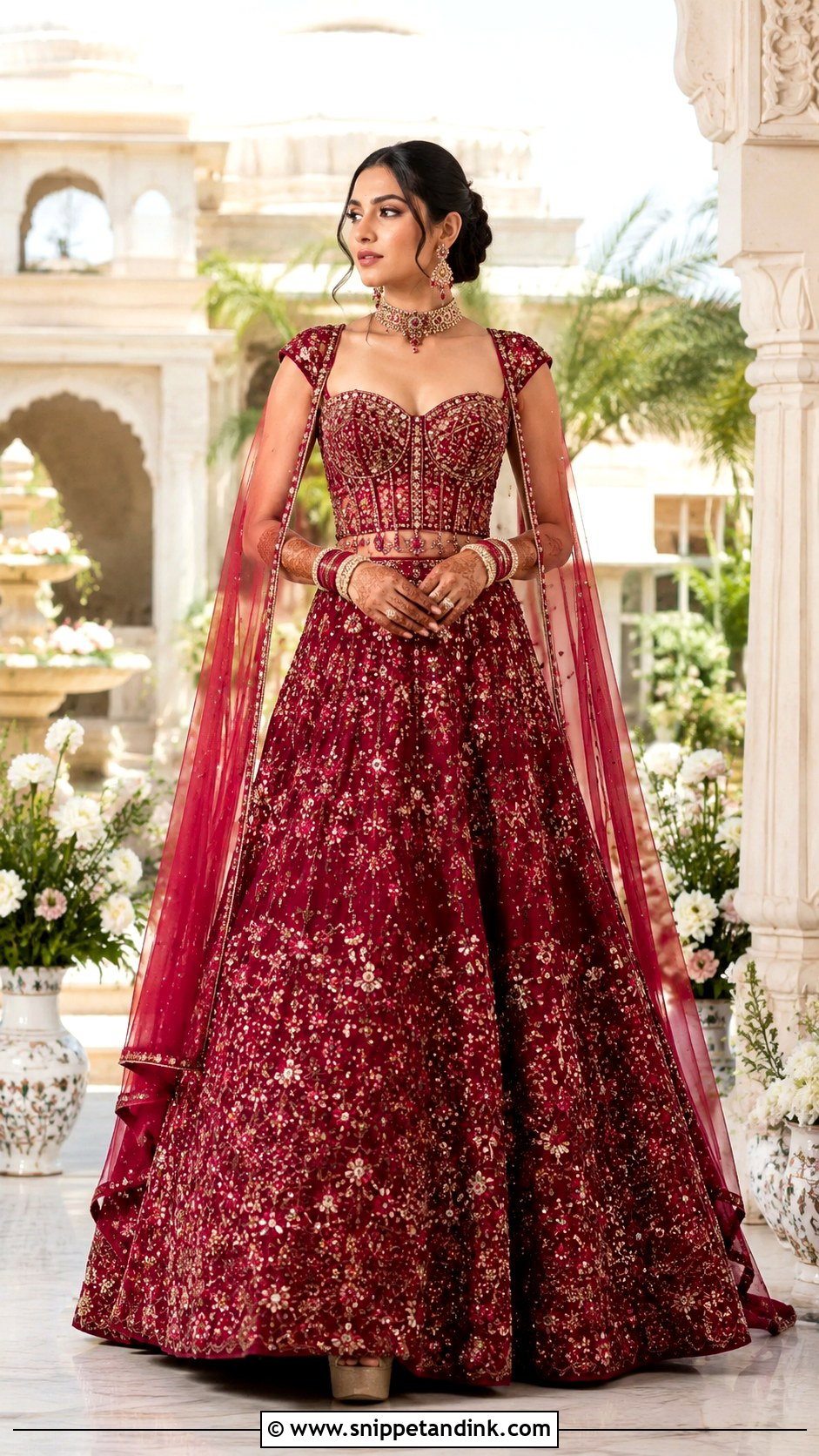 Bridal Corset Blouse Lehenga - Snippet and Ink - 20 Indo Western Bridal Outfits