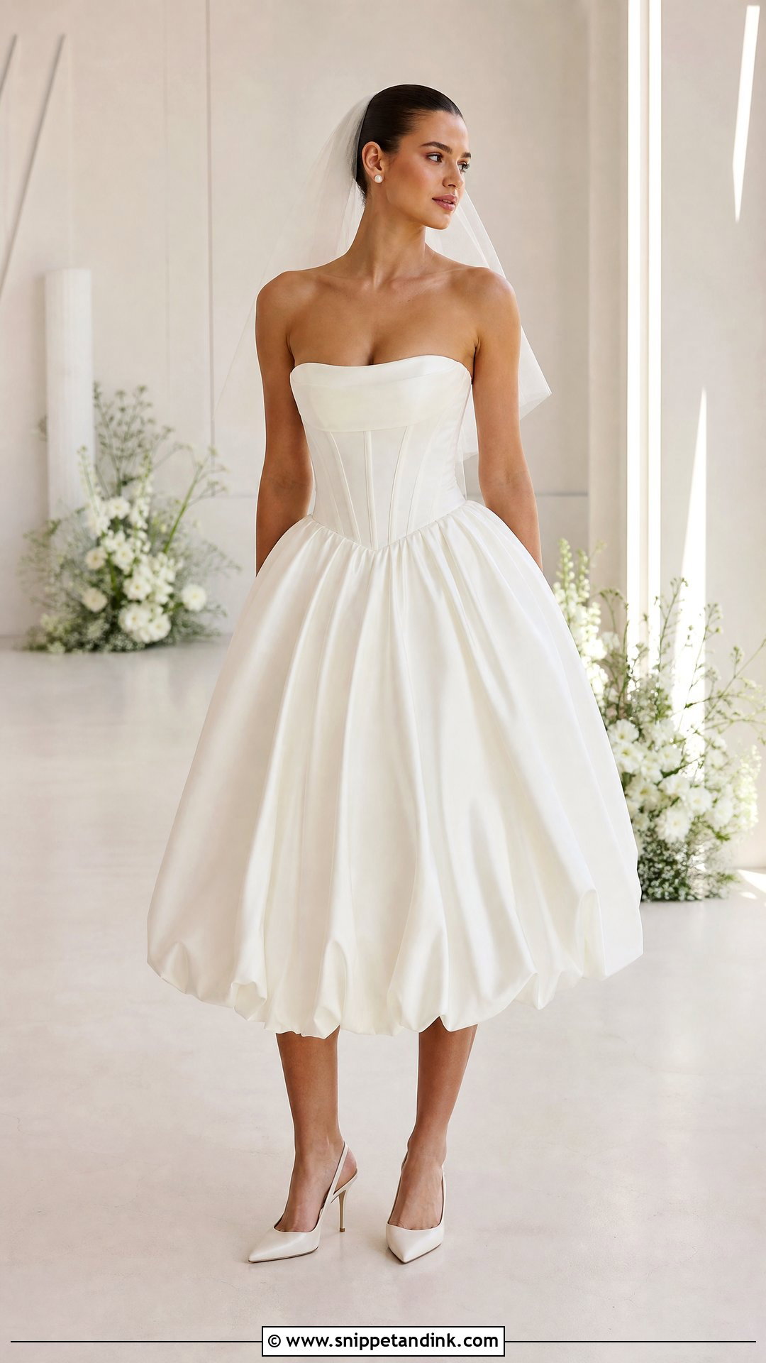 Bridal Corset Top With Bubble Skirt - Snippet and Ink - 20 Bridal Corset Top Ideas