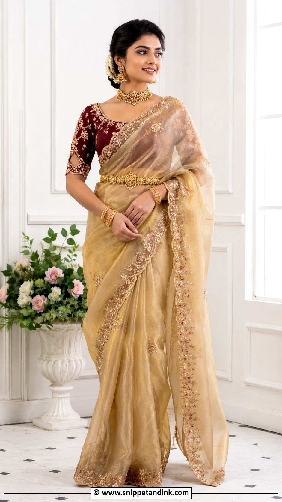 Bridal Cutwork Aari Work Blouse - Snippet and Ink - 30 Bridal Aari Work Blouse Ideas